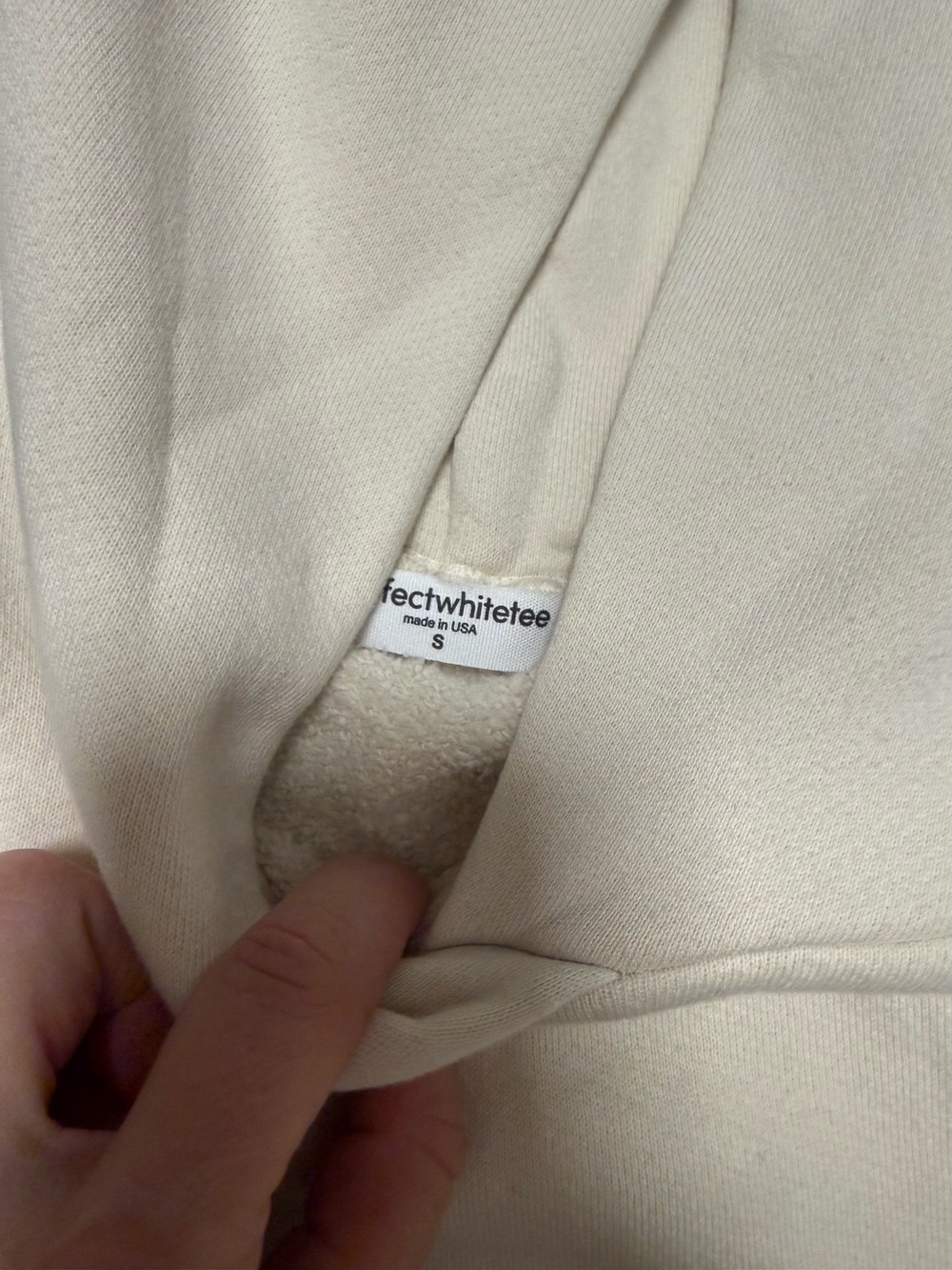 Perfectwhitetee sz small hooded sweatshirt - Picture 4 of 4